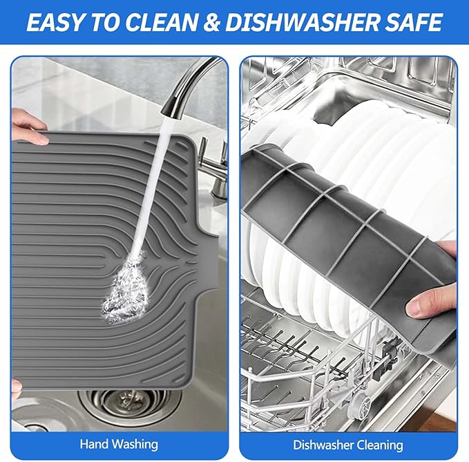 Silicone Dish Drying Mat For Kitchen